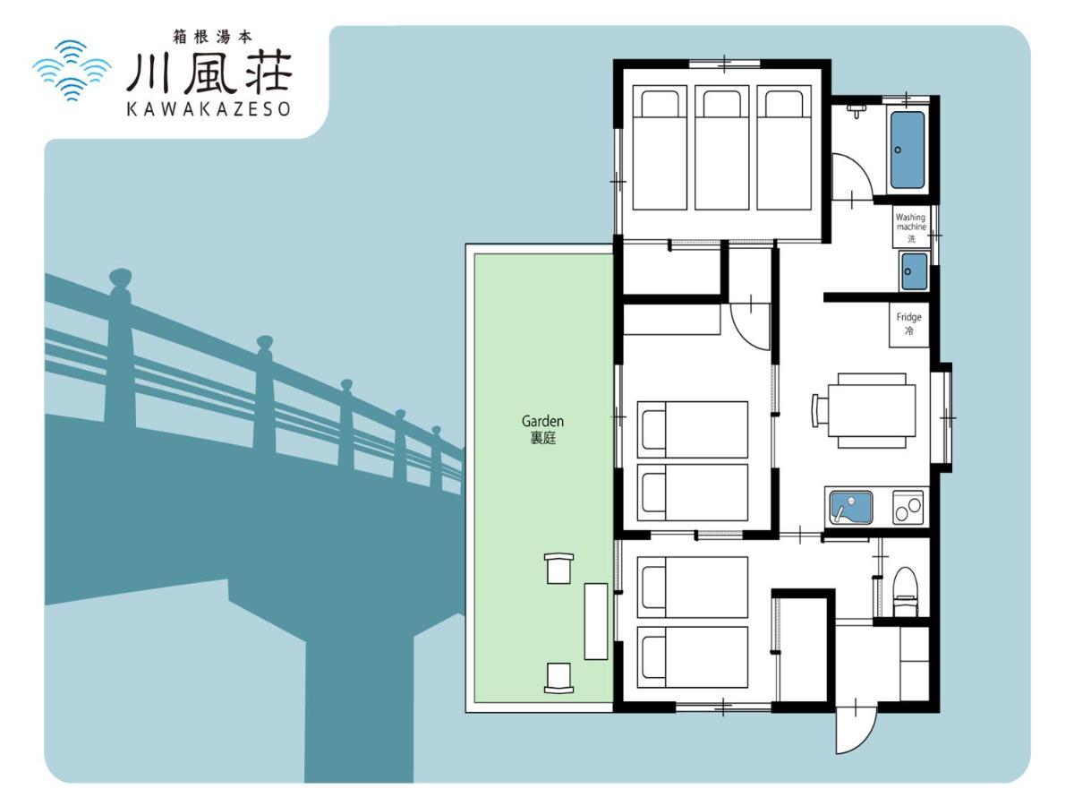Apartamento 箱根湯本 川風荘 - Hakone Yumoto Kawakazesou Exterior foto
